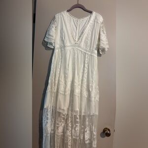 White lace dress